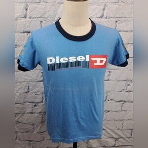 Diesel Men's Vintage Ringer T-Shirt Tee 90s Ultra Violent Streetwear Small XS